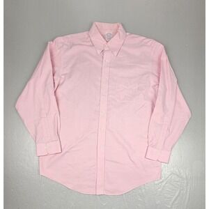 Brooks Brothers Madison Button Down Shirt Mens 16.5 - 34 Red Non Iron LS